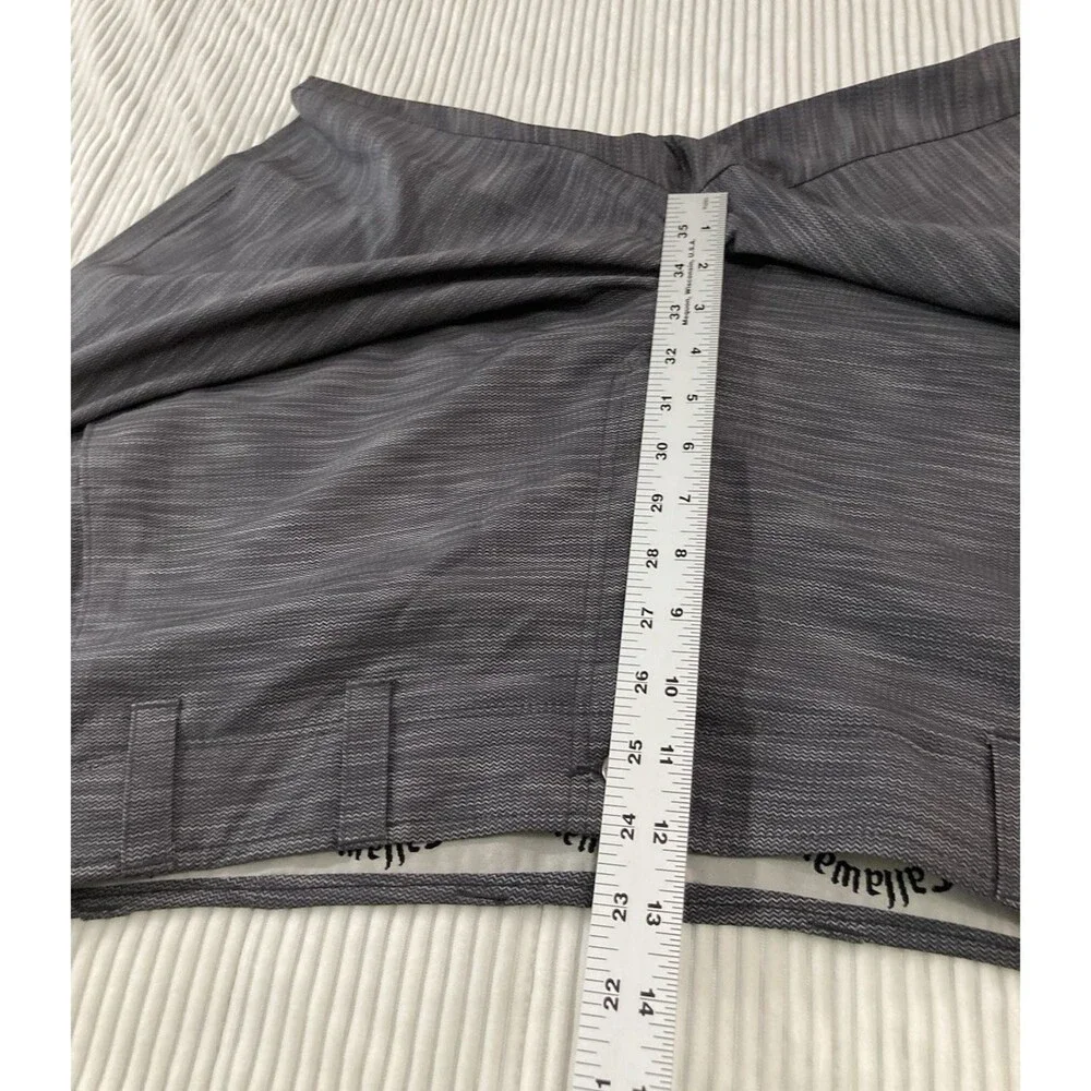 Callaway Golf Shorts Mens 40 Gray Zigzag Print Flex Fit Moisture Wicking Stretch